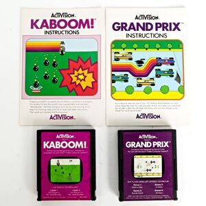 Kaboom! & Grand Prix (Activision - NTSC) - Atari 2600- w/Manuals